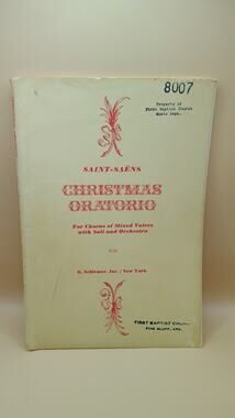 Christmas Oratorio Saint Saens Choral Music Songbook SATB